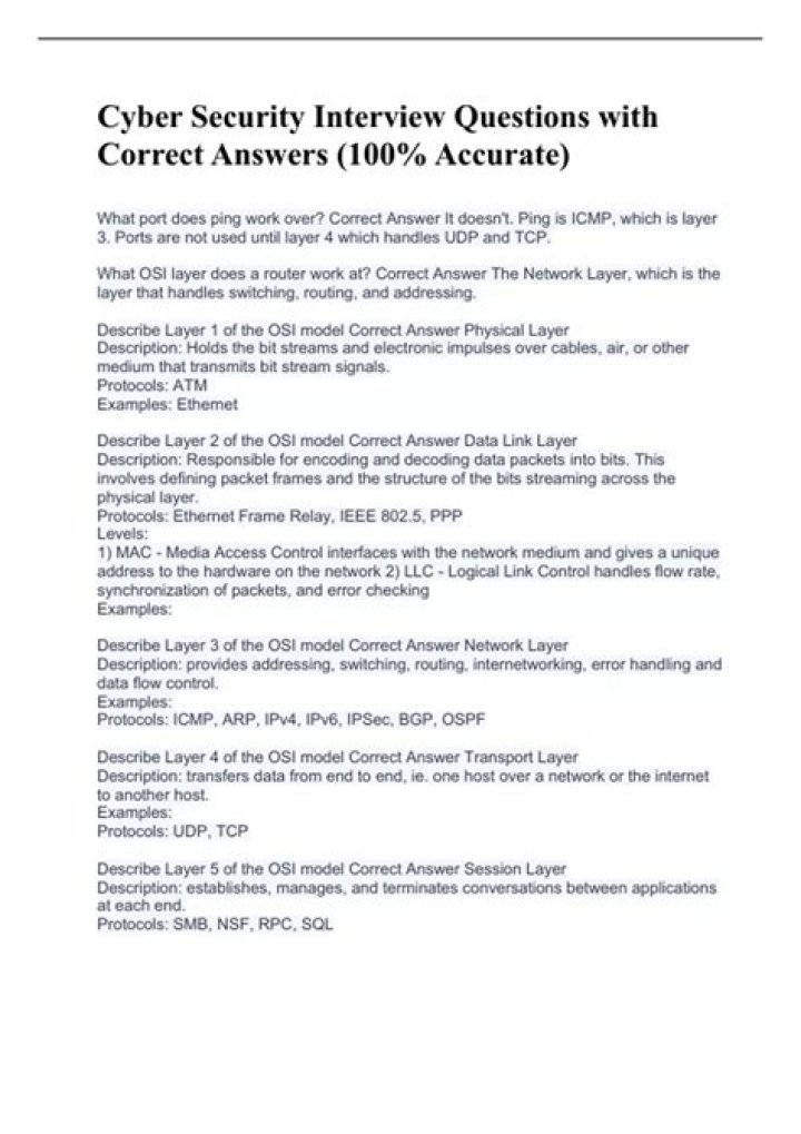 Cyber Security Questions and Answers PDF – Free Download
