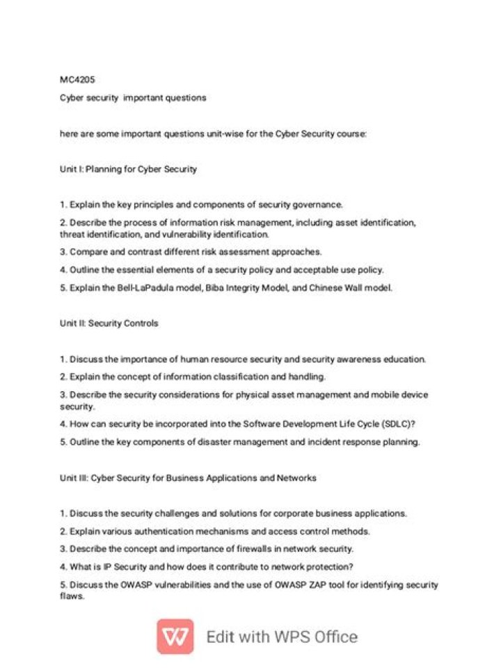 Essential Cyber Security Questions PDF for Professionals