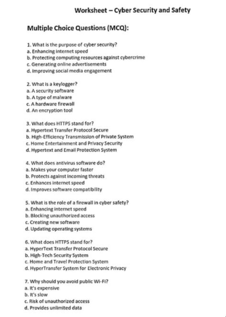 Cyber Security Quiz with Answers PDF – Test Your Knowledge