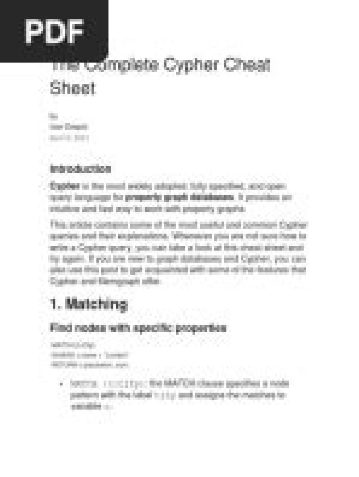 Cypher Cheat Sheet PDF: Master Encryption Quickly