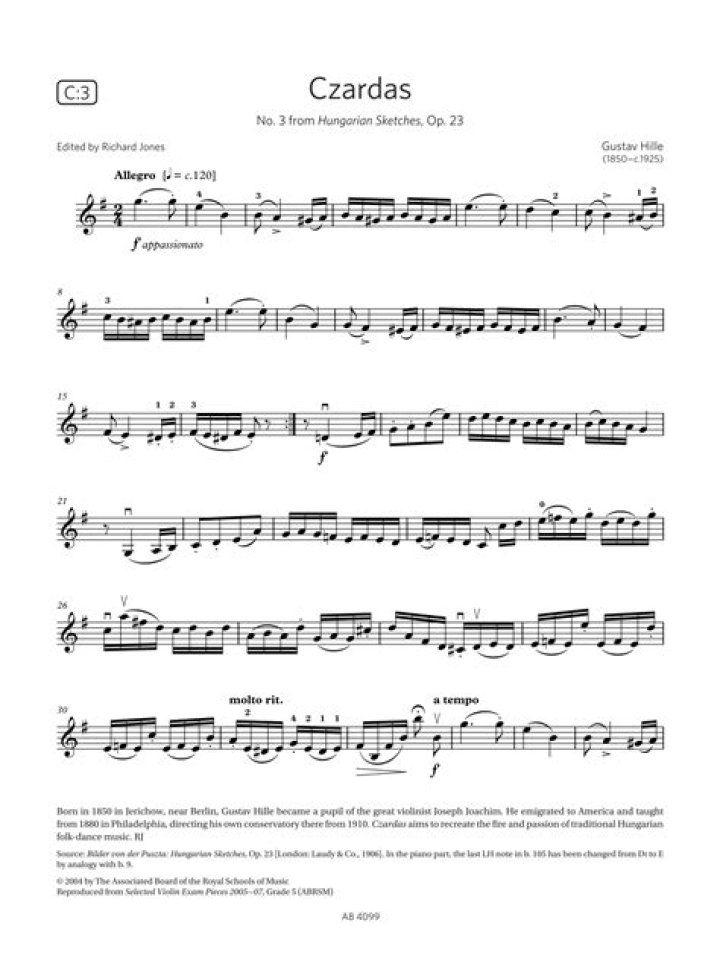 Czardas Sheet Music for Violin – Download Free PDF