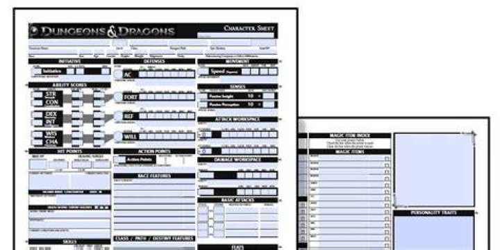 Free Fillable D&D 4E Character Sheet PDF – Instant Download