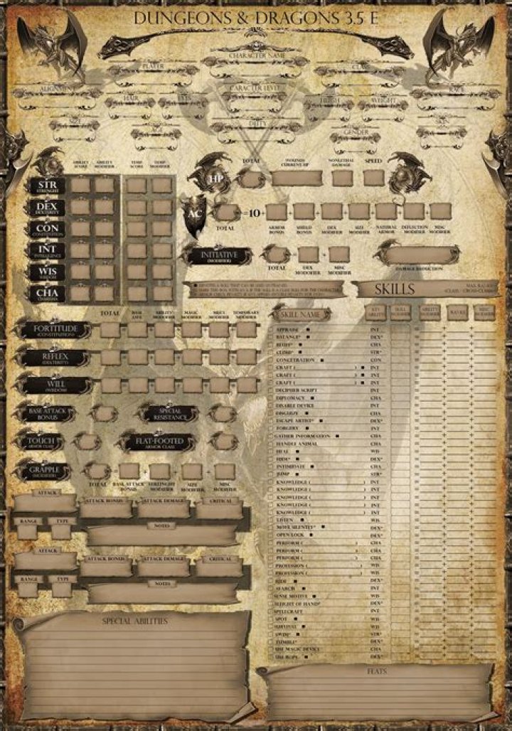 Free D&D Sheets PDF – Download Game Sheets Now
