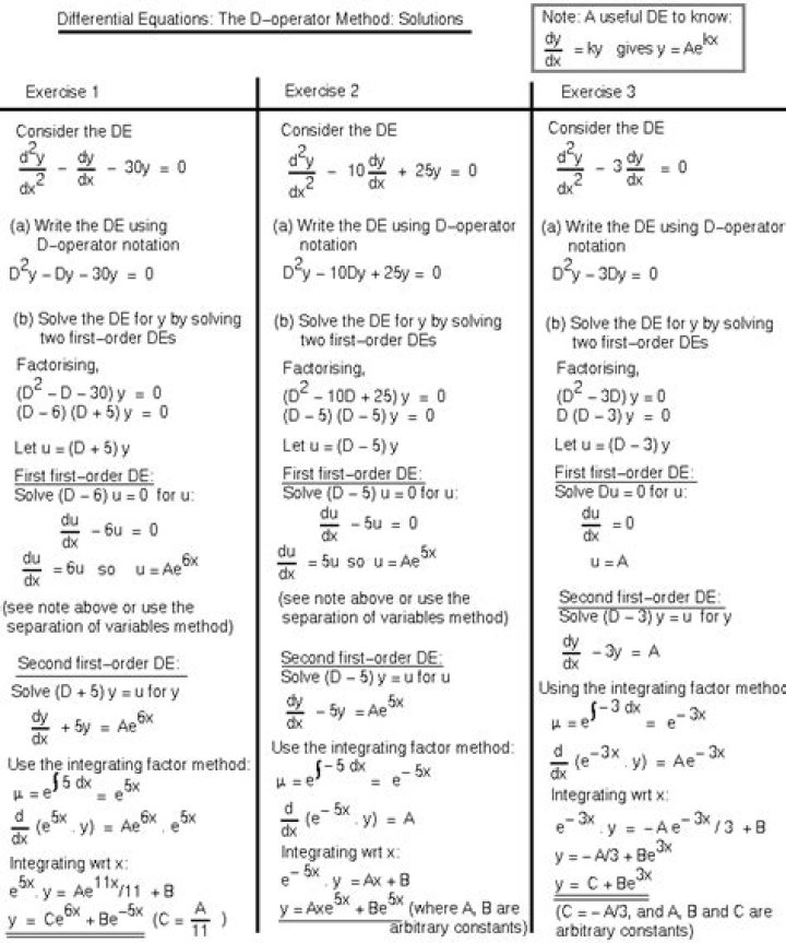 D Operator Method Examples and Answers PDF Guide