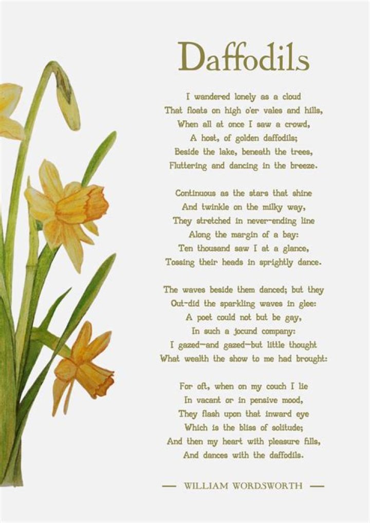 Daffodils Poem by Wordsworth: Questions & Answers in PDF Format