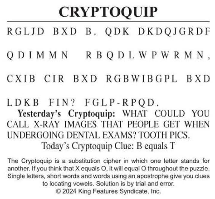 Daily Cryptoquip Answer Today: PDF Download