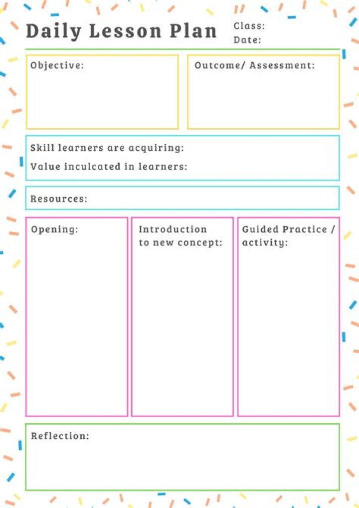 Daily Lesson Plan for Teachers PDF: Easy-to-Use Teaching Templates