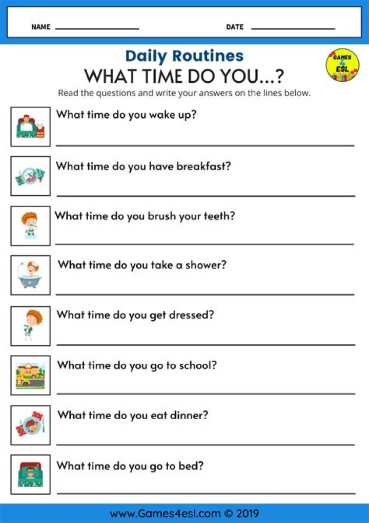 Daily Routine & Time Management Worksheet PDF – Track Your Day Easily
