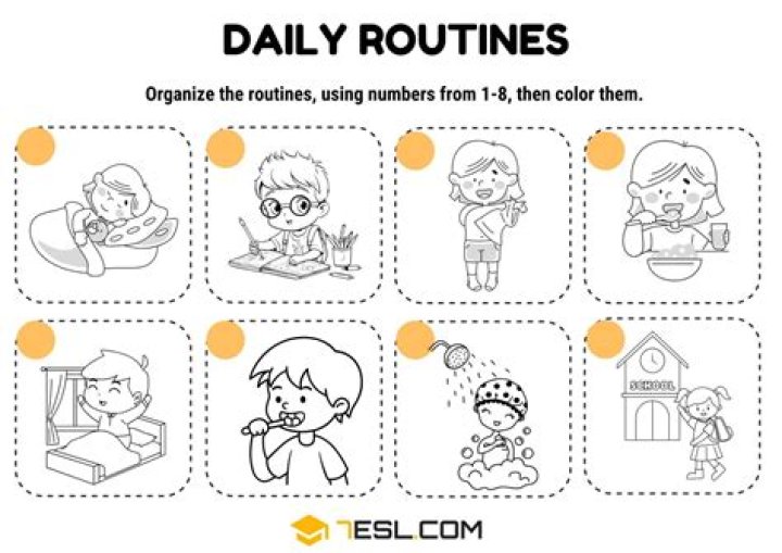 Daily Routine Coloring Worksheets PDF: Fun & Creative Habit Trackers