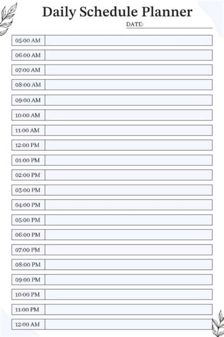 Daily Time Management Template PDF for Better Productivity