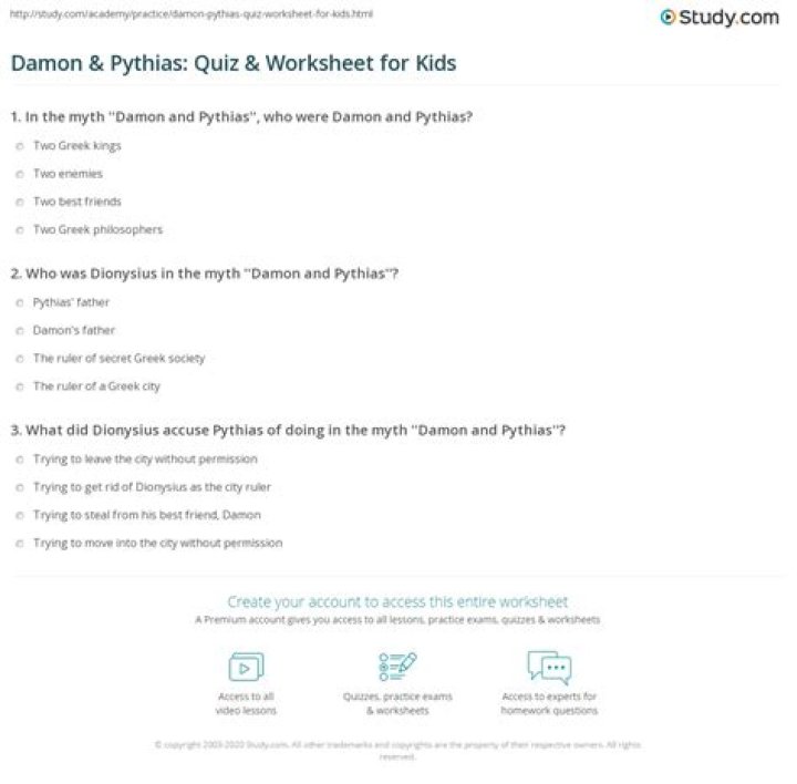 Damon and Pythias Questions and Answers PDF: Key Insights & Answers