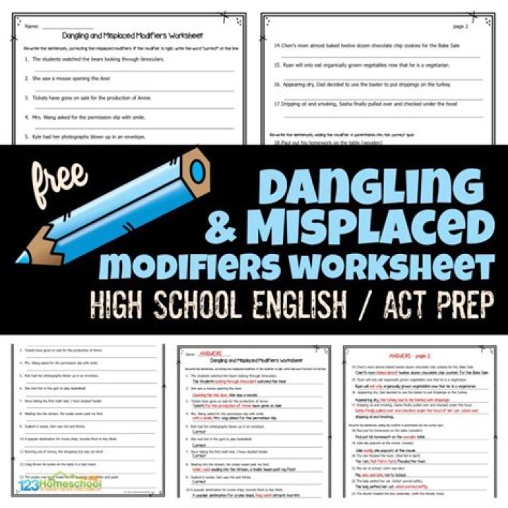 Master Dangling and Misplaced Modifiers with Our Free PDF Worksheet