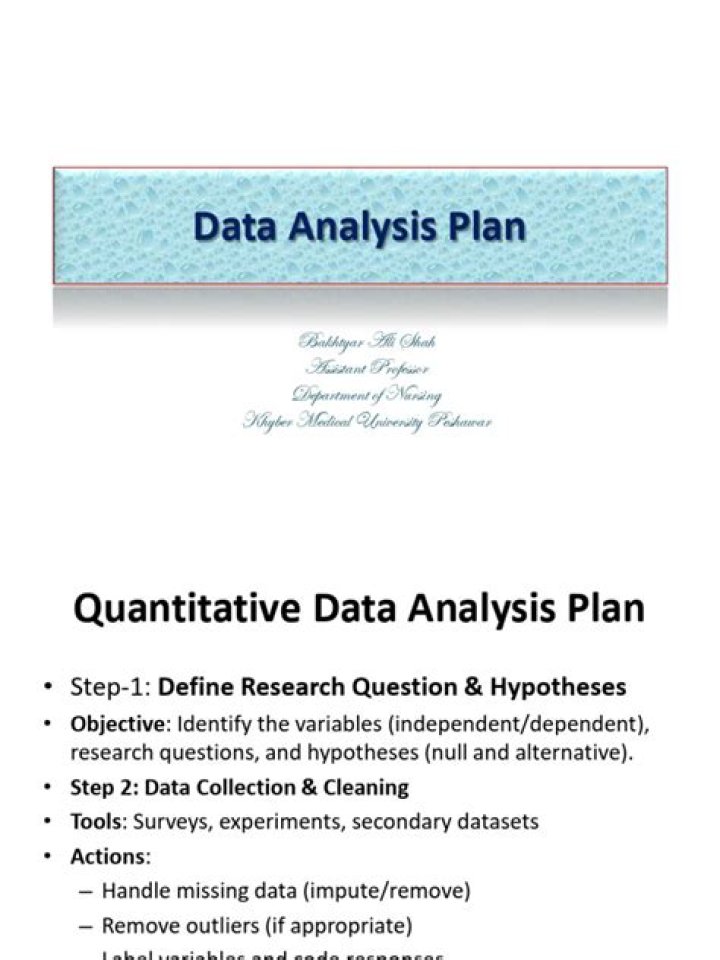 Data Analysis Plan PDF: Complete Template & Guide