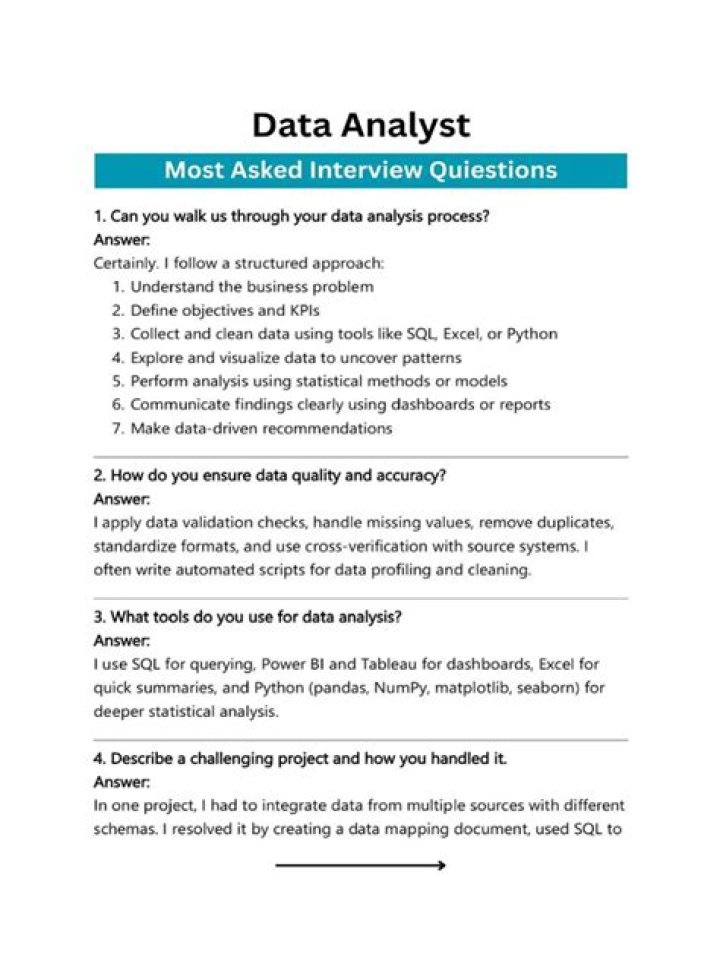 Data Analyst Questions and Answers PDF: Master Key Skills
