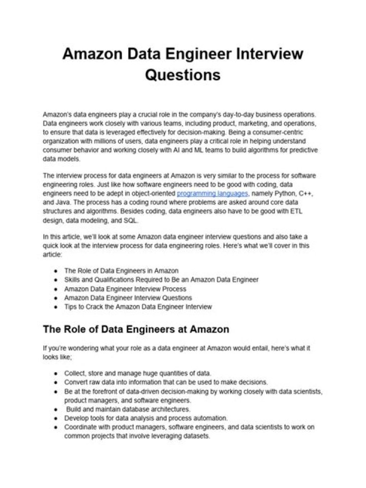 Top Data Engineer Interview Questions PDF for 2024