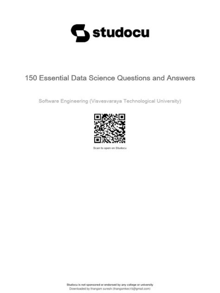 Data Science Questions and Answers PDF: Master Key Concepts
