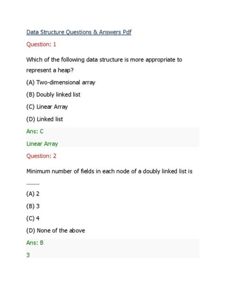 Data Structure Multiple Choice Questions with Answers PDF – Practice & Learn
