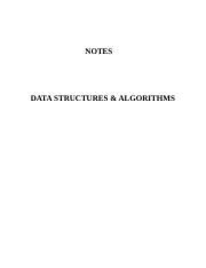 Data Structures and Algorithms MCQs with Answers PDF for Free Download
