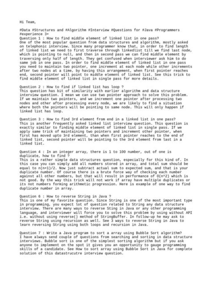 Top Data Structures Interview Questions PDF for 2024