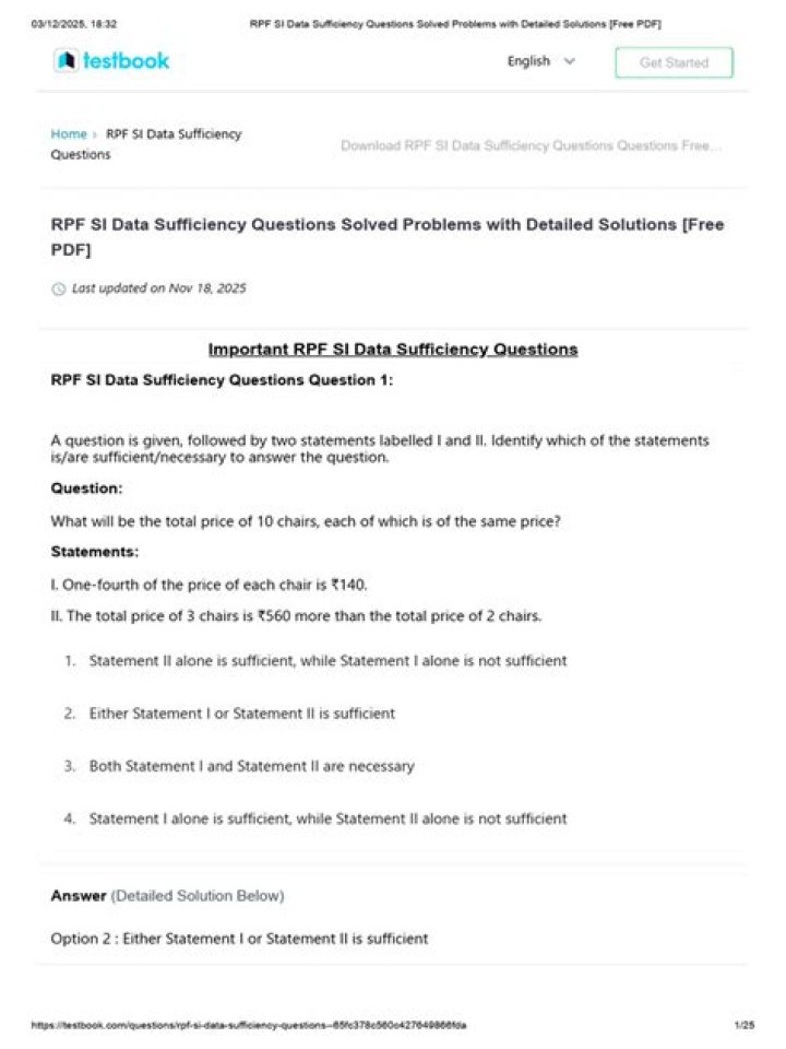 Master Data Sufficiency Questions PDF: Expert Guide & Practice