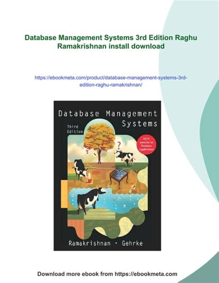 Database Management Systems 3rd Edition PDF Guide