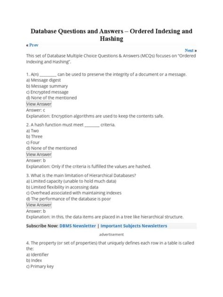 Database Questions and Answers PDF – Expert Guide