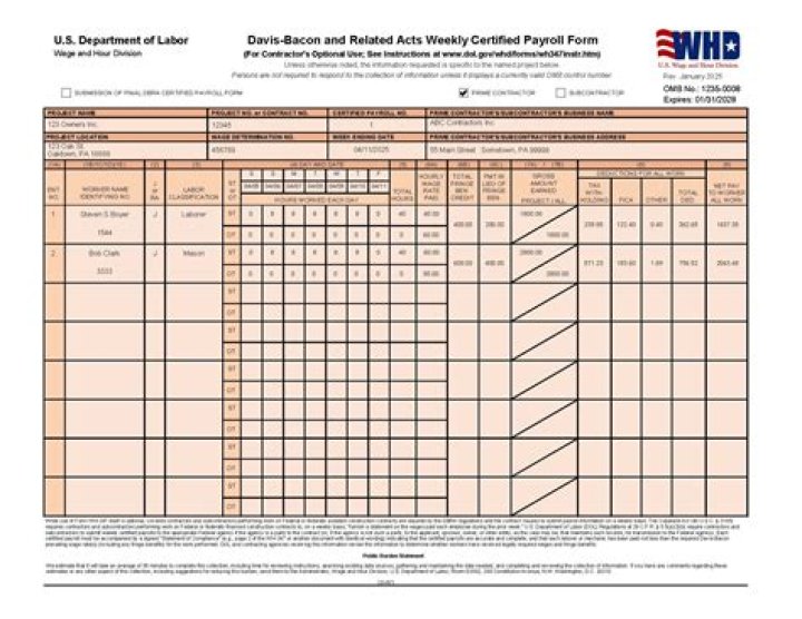 Davis-Bacon Fringe Benefit Calculation Worksheet PDF – Easy Guide