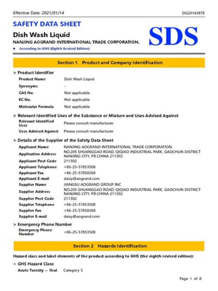 Dawn Dish Soap Safety Data Sheet PDF: Full Safety & Handling Guidelines