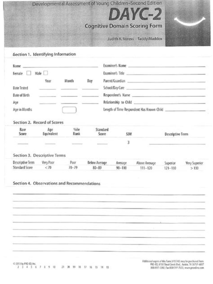 Dayc-2 Scoring Sheet PDF for Easy Childcare Management