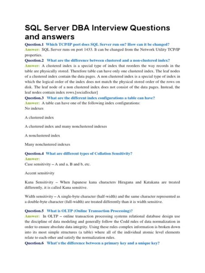 Essential DBA Interview Questions & Answers PDF for Success