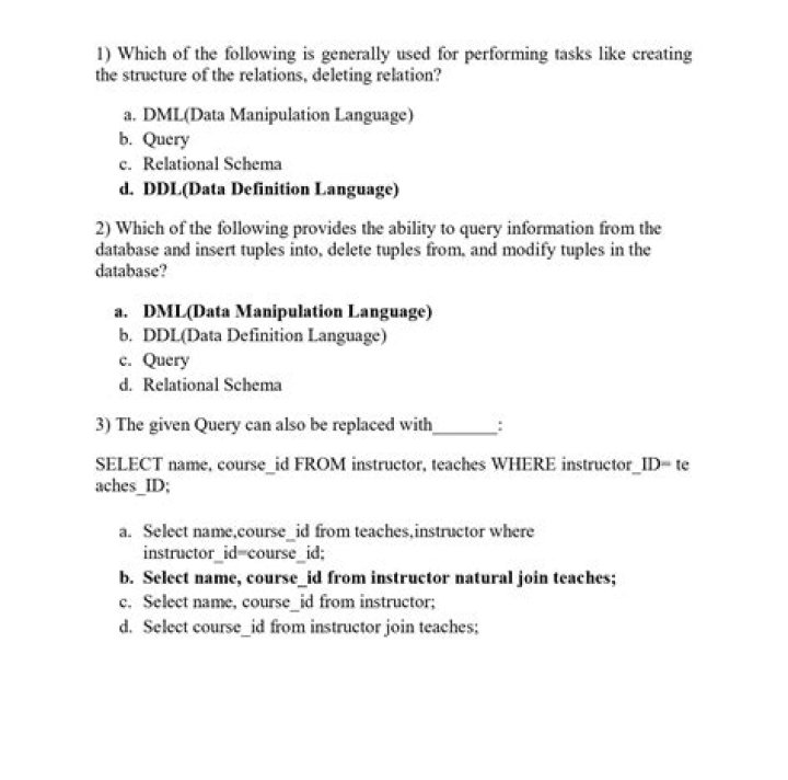 dbms Multiple Choice Questions with Answers PDF – Best Study Resource