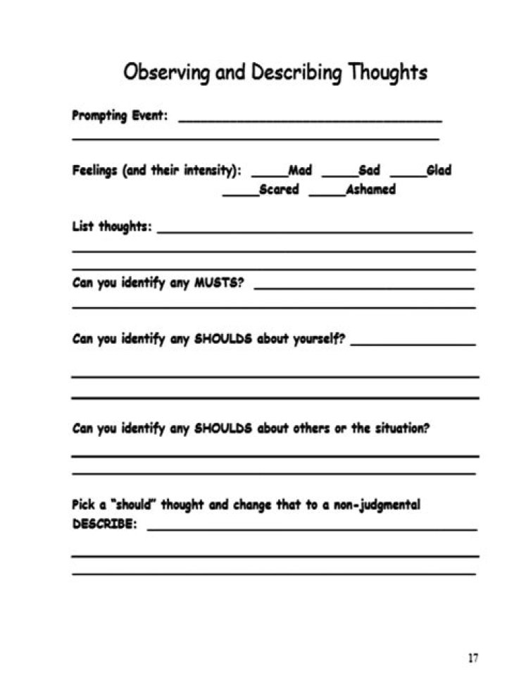 DBT Nonjudgmental Worksheets PDF: Free Therapy Tools for Emotional Healing