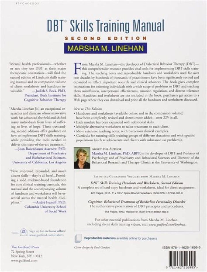 Free DBT Skills Training Manual Handouts & Worksheets PDF
