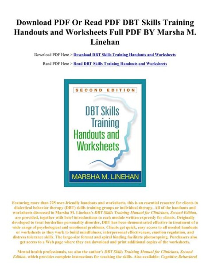 Master DBT Skills Training: Download Free Worksheets PDF