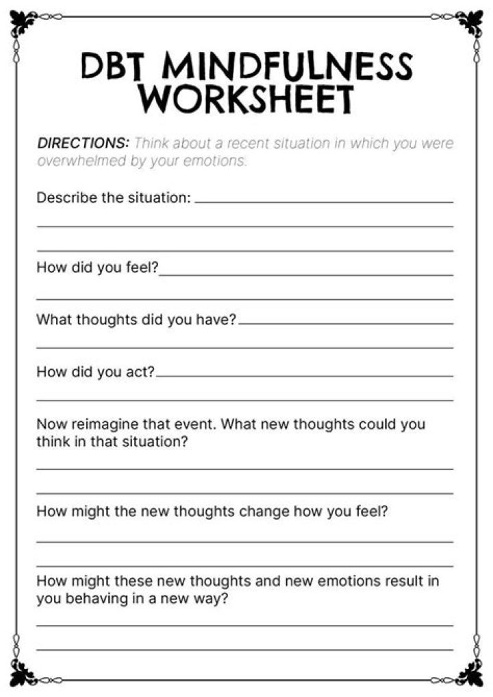 Free DBT Worksheets for Kids PDF – Easy Emotional Regulation Activities