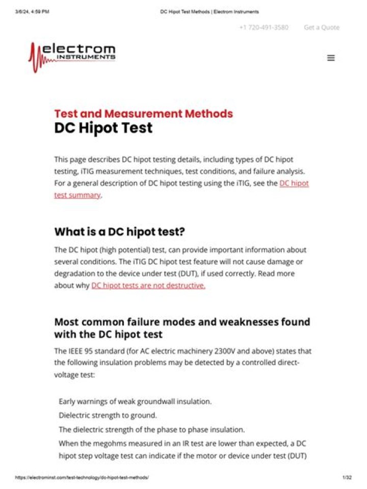 DC Hipot Test Procedure Guide: Step-by-Step PDF Manual