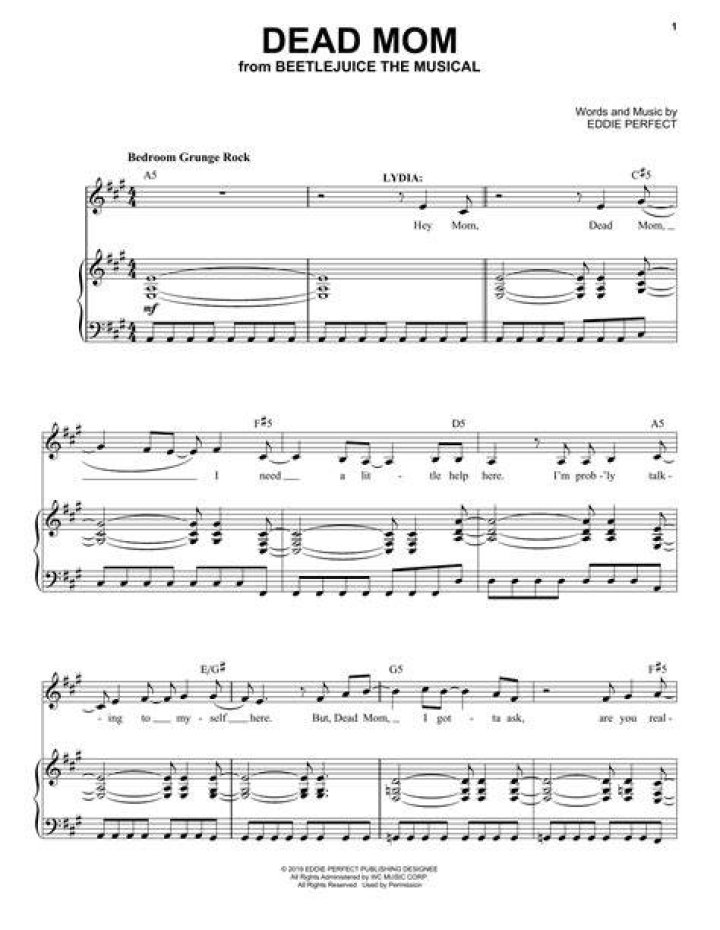 Dead Mom Sheet Music PDF – Free Download & Printable Scores
