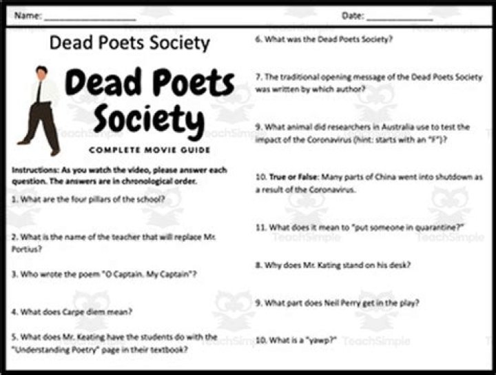Dead Poets Society Questions PDF: Study Guide & Discussion Points