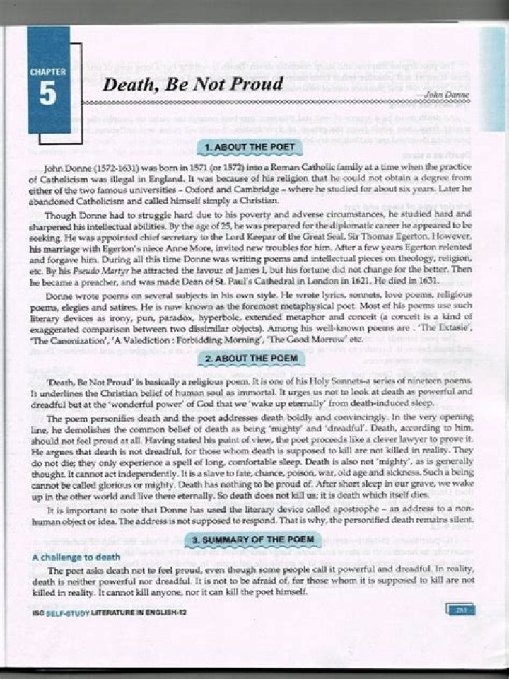 Death Be Not Proud: Essential Questions & Answers in PDF Format
