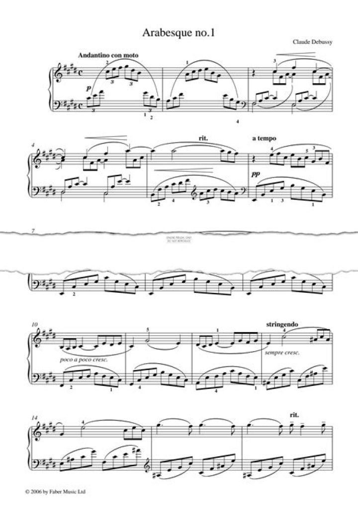 Debussy Sheet Music PDF – Download Full Scores & Easy-to-Read Arrangements