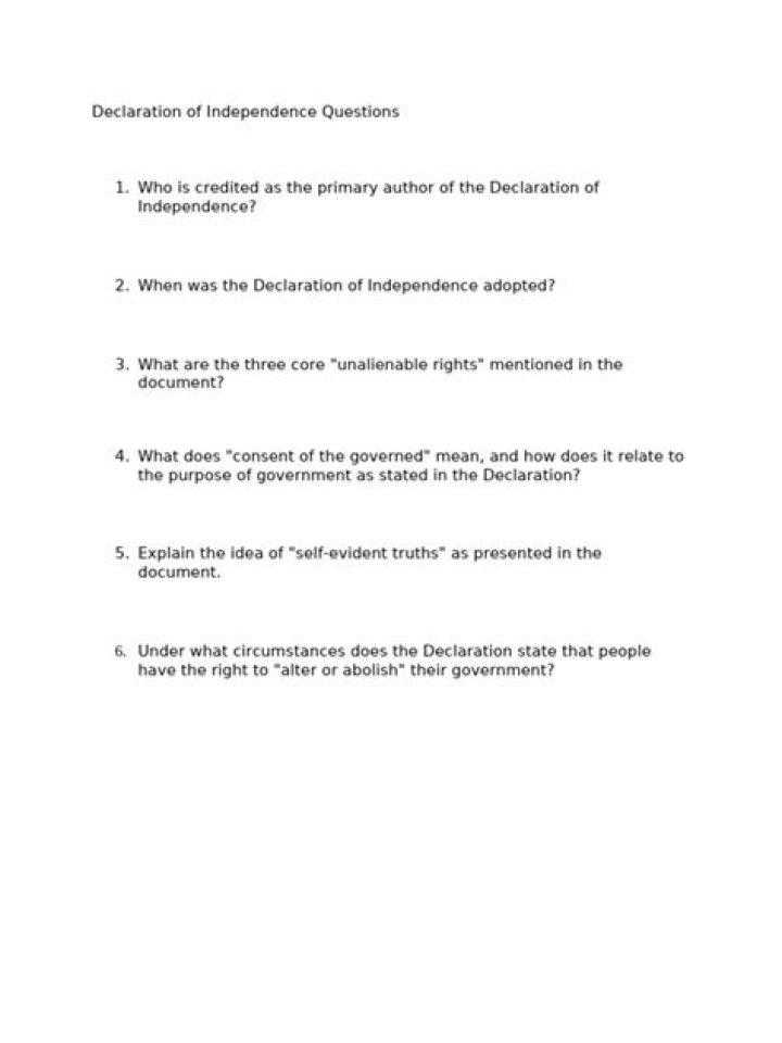 Declared Independence Questions PDF: Answers & Insights