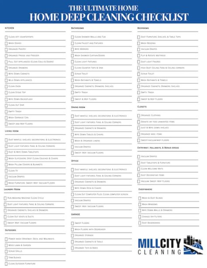 Deep Cleaning Supplies List PDF – Essential Items for a Sparkling Home