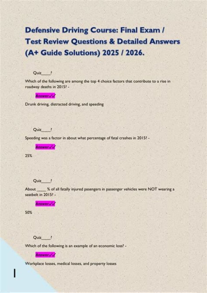 Defensive Driving Questions and Answers PDF: Master Safe Driving