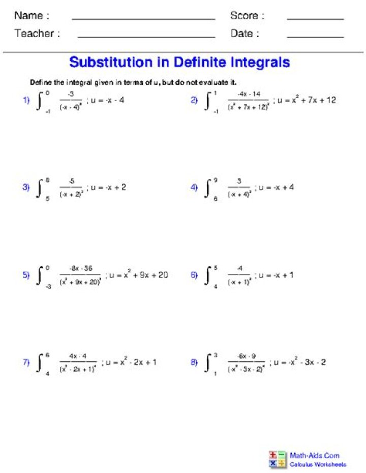 Definite Integral Questions and Answers PDF – Master Calculus