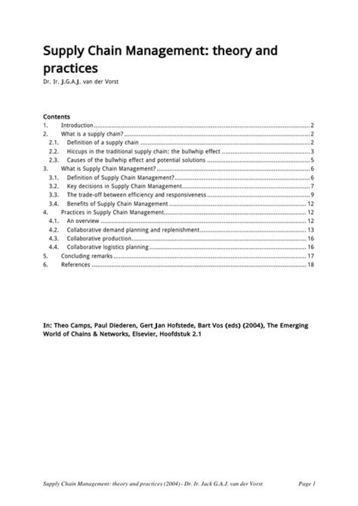 Definition of Supply Chain Management PDF: Complete Guide
