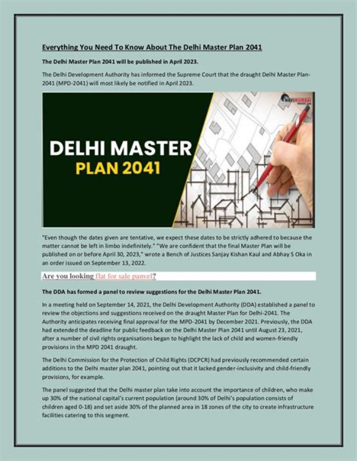 Delhi Master Plan 2001 PDF: Official Urban Development Blueprint