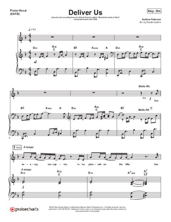 Deliver Us Sheet Music PDF – Instant Download