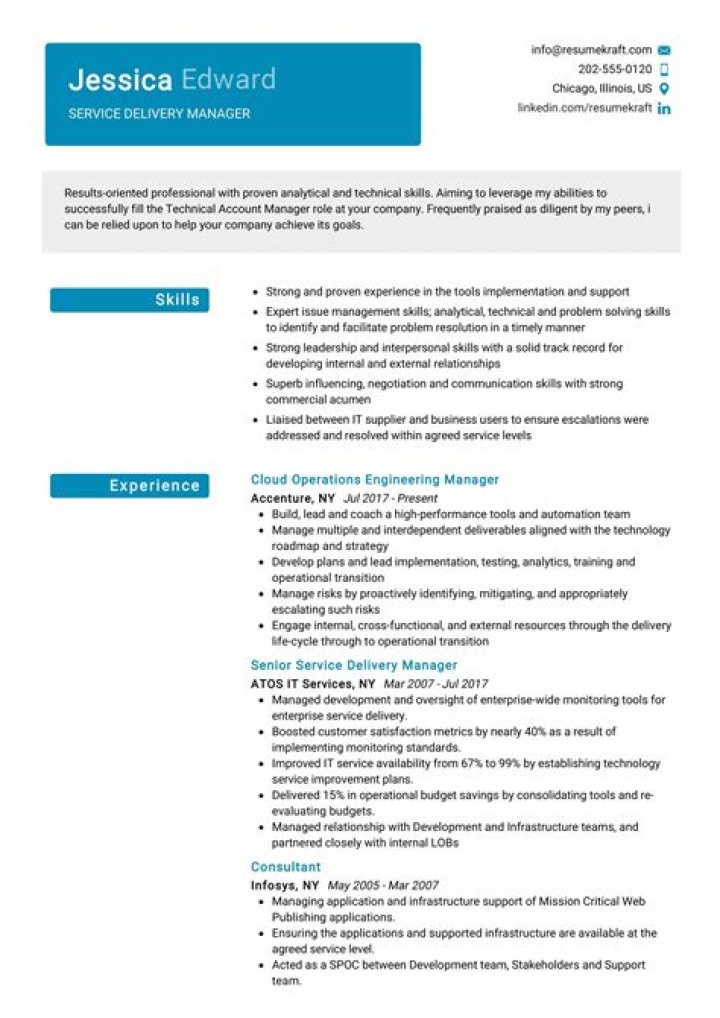 Delivery Manager Resume PDF Template for Hiring Success