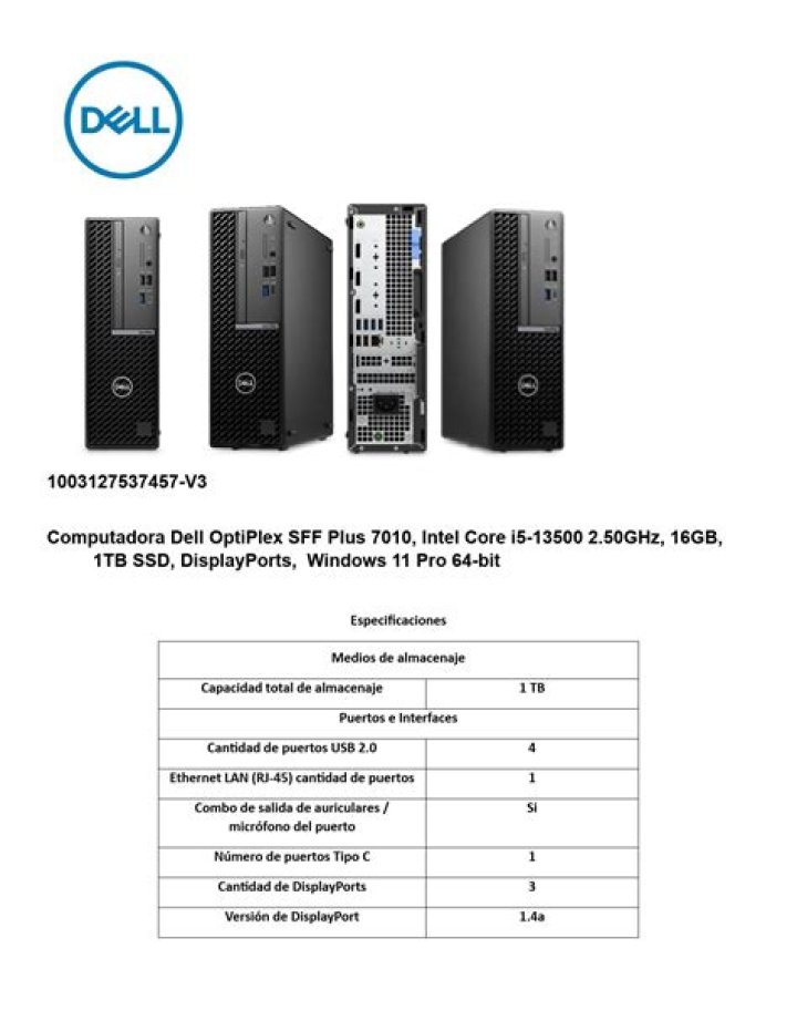 Dell Optiplex 3050 Spec Sheet PDF – Complete Hardware Details & Specifications