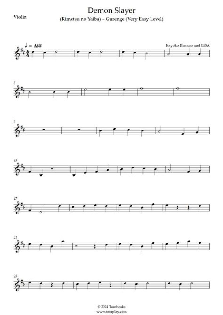 Free Demon Slayer Sheet Music PDF Download Now